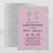 Rustisch Baby shower van de roze roze omhulling va Kaart (Voorkant / Achterkant)