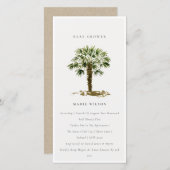 Rustisch Baby shower van de tropische beugel Bedankkaart (Voorkant / Achterkant)