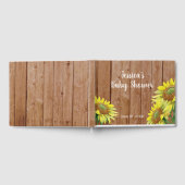 Rustisch Baby shower van hout Gastenboek (Volledig)