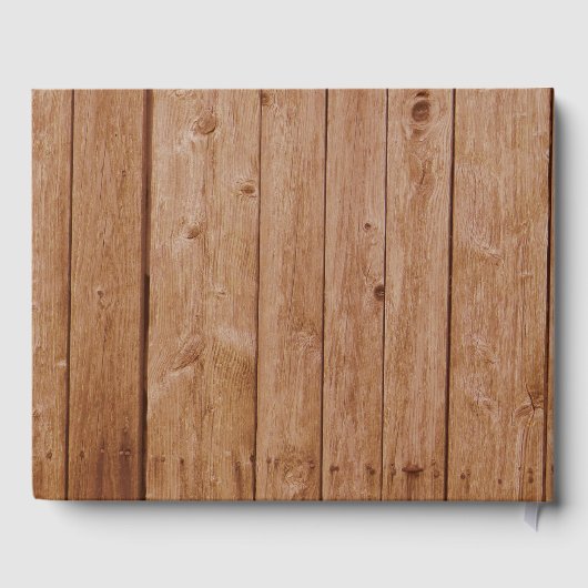 Rustisch Baby shower van hout Gastenboek (Achterkant)