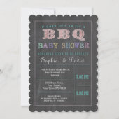 Rustisch Baby shower van kleurrijk karton Barbecue Kaart (Voorkant)