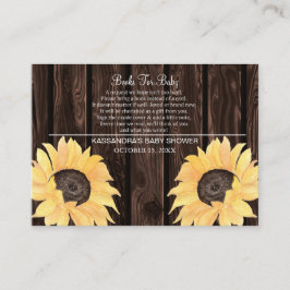 Rustisch Baby shower voor Baby Informatiekaartje