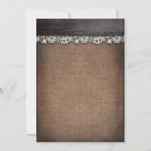 Rustisch Baby shower voor BaByQ-paren Kaart (Achterkant)