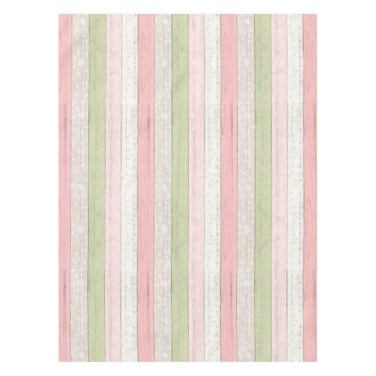 Rustisch Baby shower voor groenhout en roze hout Tafelkleed (Voorkant)