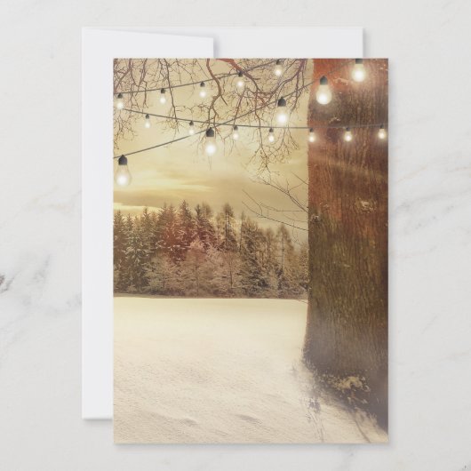 Rustisch Baby shower voor kerstwinterondertuin Kaart (Achterkant)