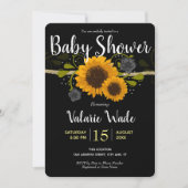 Rustisch Baby shower voor zonnebloemen Kaart (Voorkant)