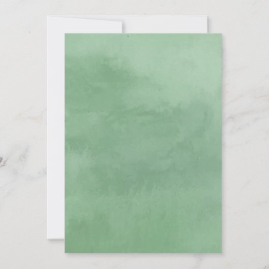 Rustisch Baby shower Waterverf landhout Kaart (Achterkant)