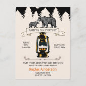 Rustisch Baby shower Woodland Wilderness Beren Uitnodiging Briefkaart (Voorkant)