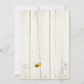 Rustisch Baby shower zonnebloemen wit hout Kaart (Achterkant)