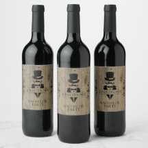 Rustisch Bachelor Party Wine Label