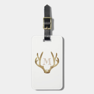 Rustisch Bagagelabel van Antler met lederriem