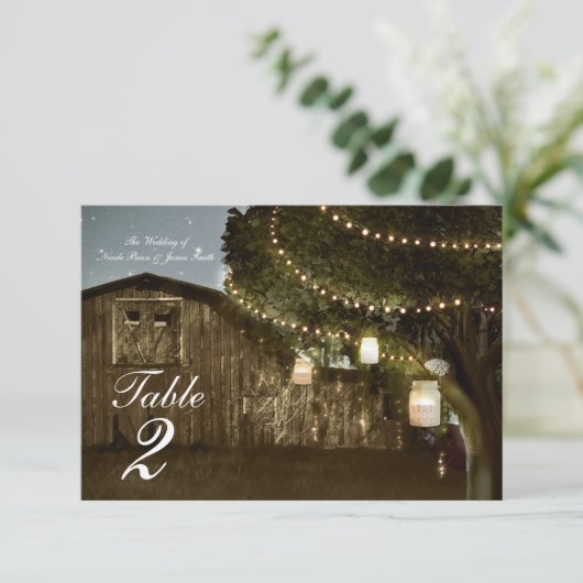 Rustisch Band- en Boom-lampje Bindingnummer Kaart (Staand voorkant)