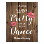 Rustisch Bathroom-bord voor landelijke Barn bruilo Foto Afdruk (Voorkant)