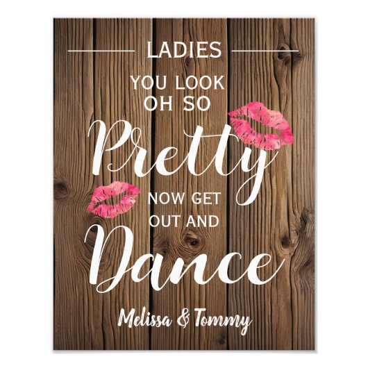 Rustisch Bathroom-bord voor landelijke Barn bruilo Foto Afdruk (Voorkant)