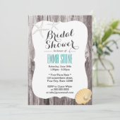 Rustisch Beach Thleed Wood Background Vrijgezellen Kaart (Staand voorkant)