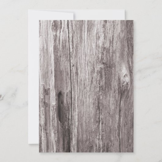 Rustisch Beach Thleed Wood Background Vrijgezellen Kaart (Achterkant)