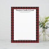 Rustisch bedrijfspapier met rood en zwart buffel (Staand voorkant)