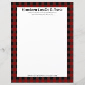 Rustisch bedrijfspapier met rood en zwart buffel (Voorkant)