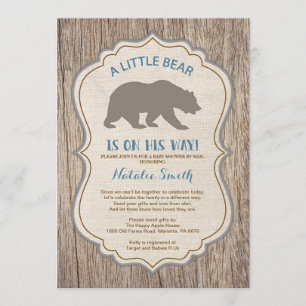Rustisch Beer Baby shower door Mail Invitation Boy Kaart