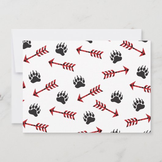 Rustisch Beer Birthday Uitnodiging flannel (Achterkant)