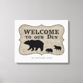 Rustisch Beer Den Canvas Afdruk (Voorkant)