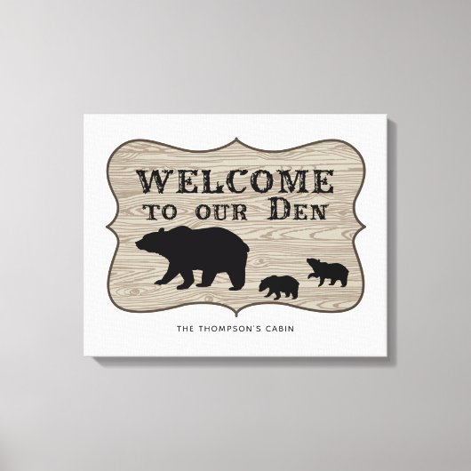 Rustisch Beer Den Canvas Afdruk (Voorkant)