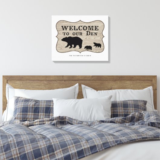 Rustisch Beer Den Canvas Afdruk (Insitu (Slaapkamer))