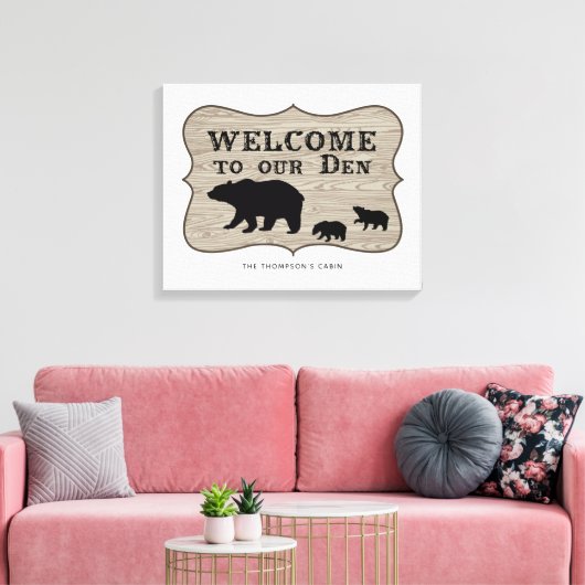 Rustisch Beer Den Canvas Afdruk (Insitu (Woonkamer))