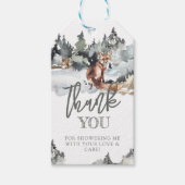 Rustisch Beer en bergen Baby shower Favors Cadeaulabel (Voorkant)