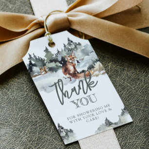 Rustisch Beer en bergen Baby shower Favors Cadeaulabel