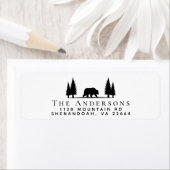 Rustisch Beer Forest Return-adres Etiket (Insitu)