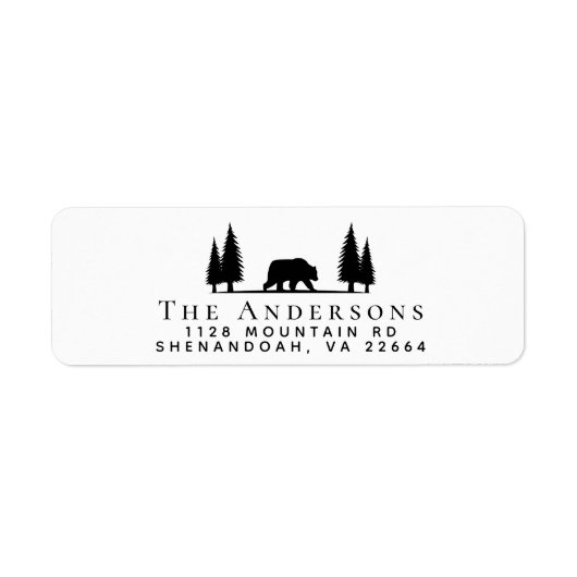 Rustisch Beer Forest Return-adres Etiket (Voorkant)