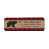 Rustisch Beer Kraft Red Pset Holiday Adres Etiket (Voorkant)