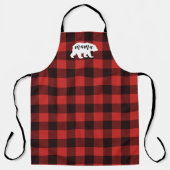 Rustisch Beer Mama Red en Black Pset Schort (Voorkant)