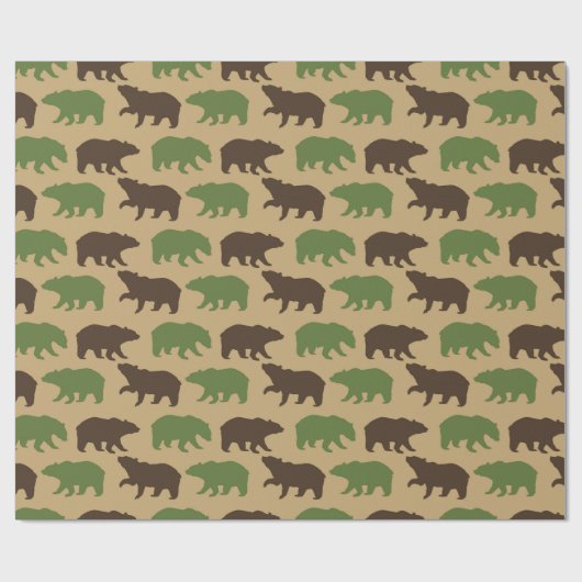 Rustisch Beer Patroon Cadeaupapier (Vlak)