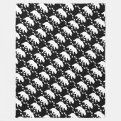 Rustisch Beer Tracks Woodland Createpatroon Fleece Deken (Voorkant)