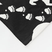 Rustisch Beer Tracks Woodland Createpatroon Fleece Deken (Hoek)