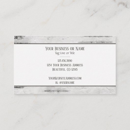 Rustisch Beer van het Land Silhouette op de boomsc Visitekaartje (Achterkant)