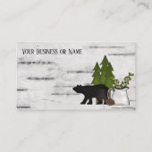Rustisch Beer van het Land Silhouette op de boomsc Visitekaartje (Voorkant)