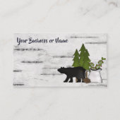 Rustisch Beer van het Land Silhouette op de boomsc Visitekaartje (Voorkant)