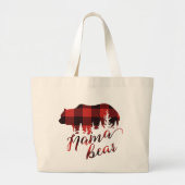 Rustisch Beer van Red & Black Flannel Mama Grote Tote Bag (Voorkant)