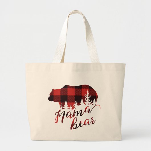 Rustisch Beer van Red & Black Flannel Mama Grote Tote Bag (Voorkant)