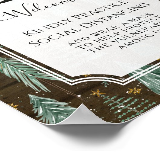 Rustisch Beer Weinig Man Baby shower Sociale Afsta Poster (Hoek)