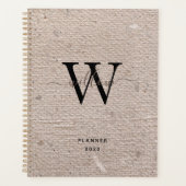 Rustisch beige papier, gefilmd planner (Voorkant)