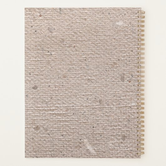 Rustisch beige papier, gefilmd planner (Achterkant)