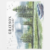 Rustisch bergavontuur met Boat + de Naam van de Do Fleece Deken (Voorkant)