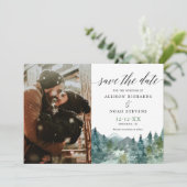 Rustisch bergbos Sparen de foto van de Datum Kaart (Staand voorkant)