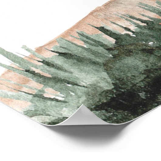 Rustisch berglandschap Geen Zitteplan Weddenschap Poster (Hoek)