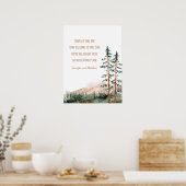 Rustisch berglandschap Geen Zitteplan Weddenschap Poster (Keuken)