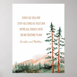 Rustisch berglandschap Geen Zitteplan Weddenschap Poster